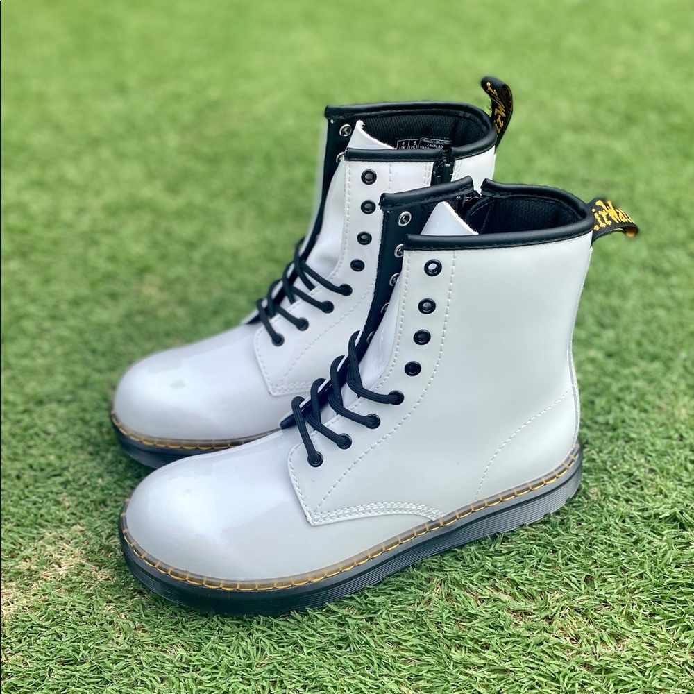 Dr. Martens Zavala White Combat Boots